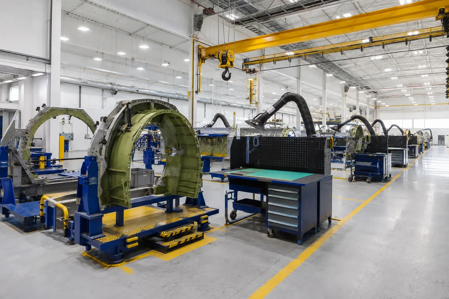 Aerospace Manufacturing Facility Construction across Hamilton property by Ardenvale Construction