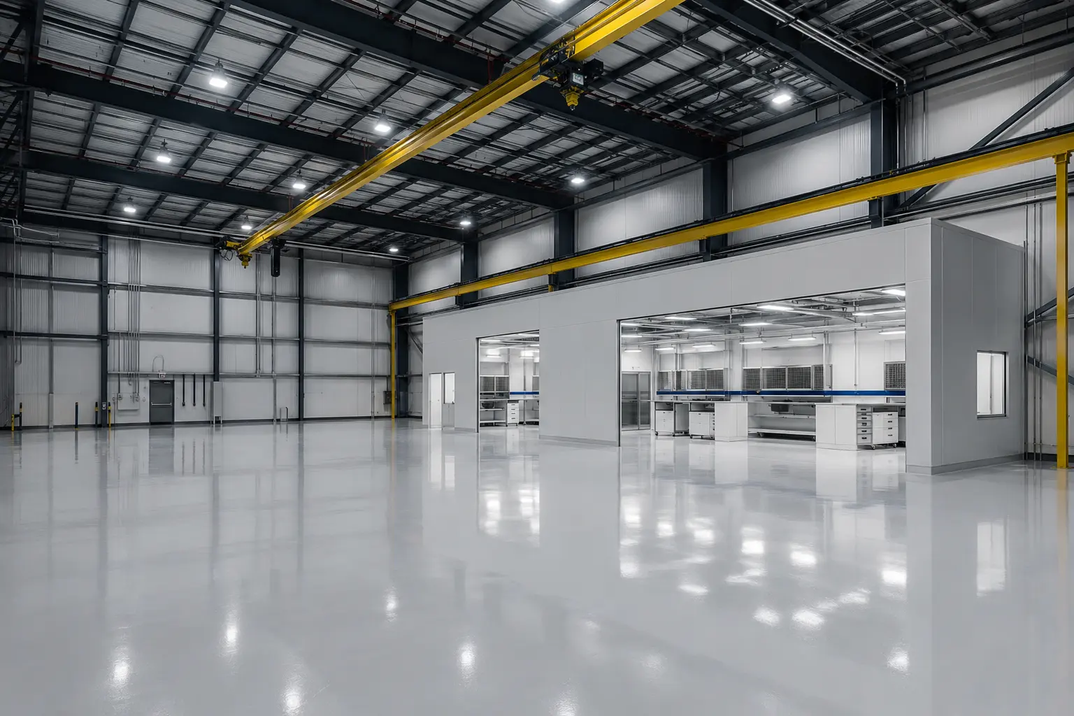 Completed Construction for Aerospace Manufacturers installation by Ardenvale Construction