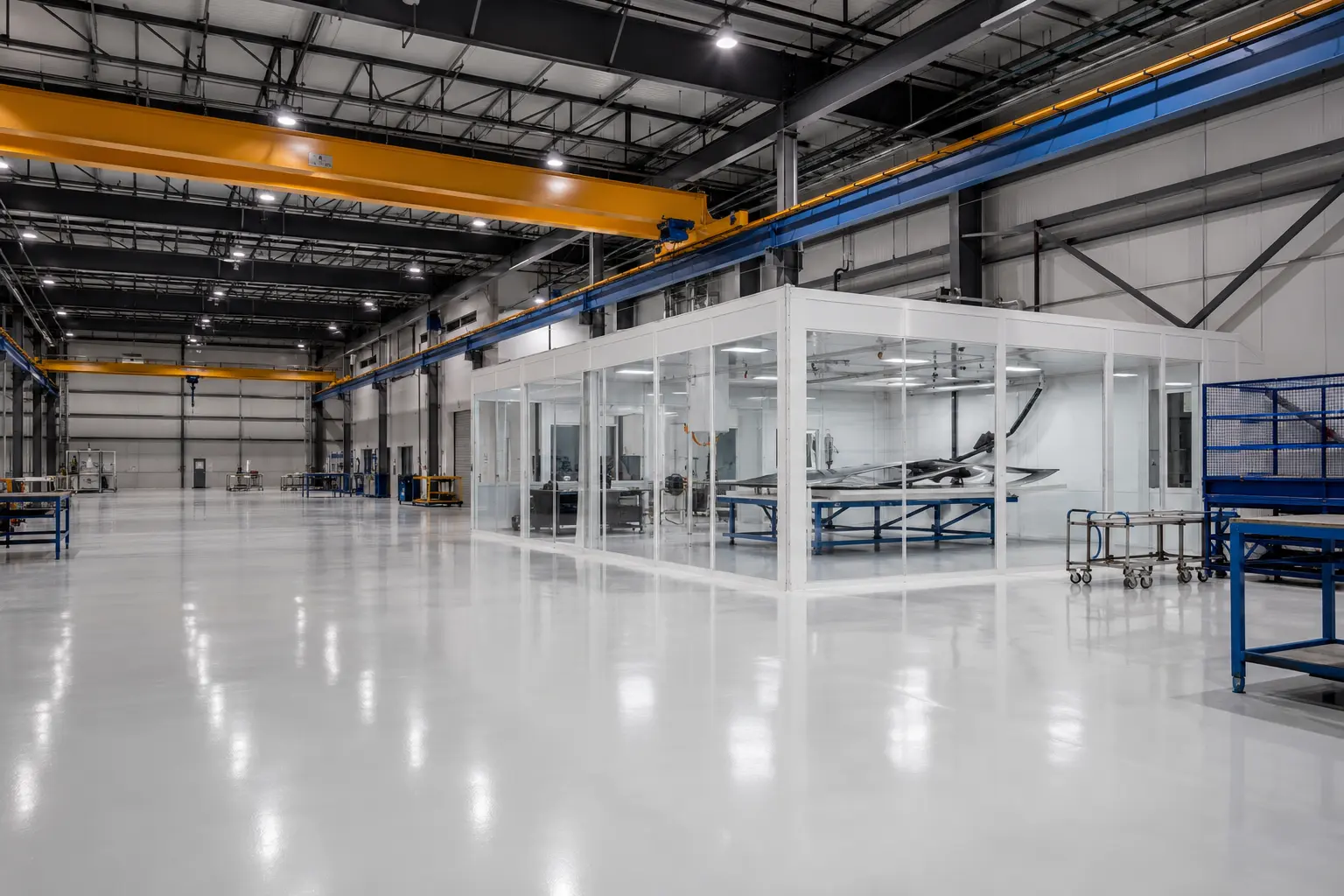 Construction for Aerospace Manufacturers being built and completed on site by Ardenvale Construction
