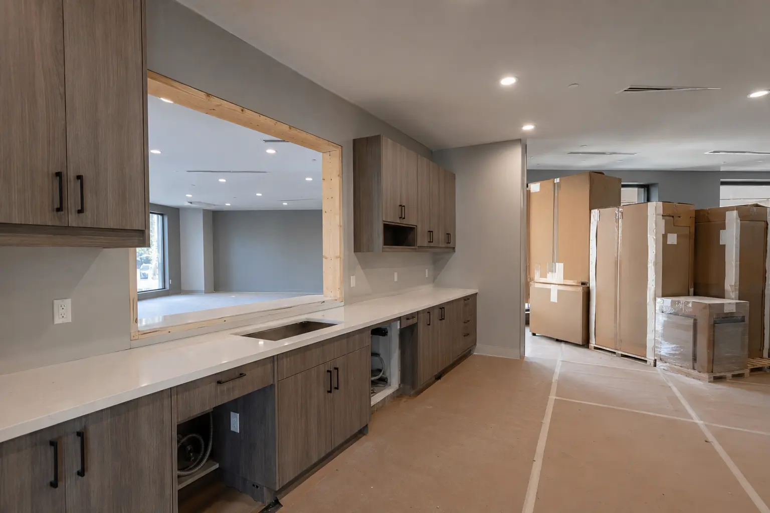 Amenity Kitchen and Servery Construction across Markham property by Ardenvale Construction