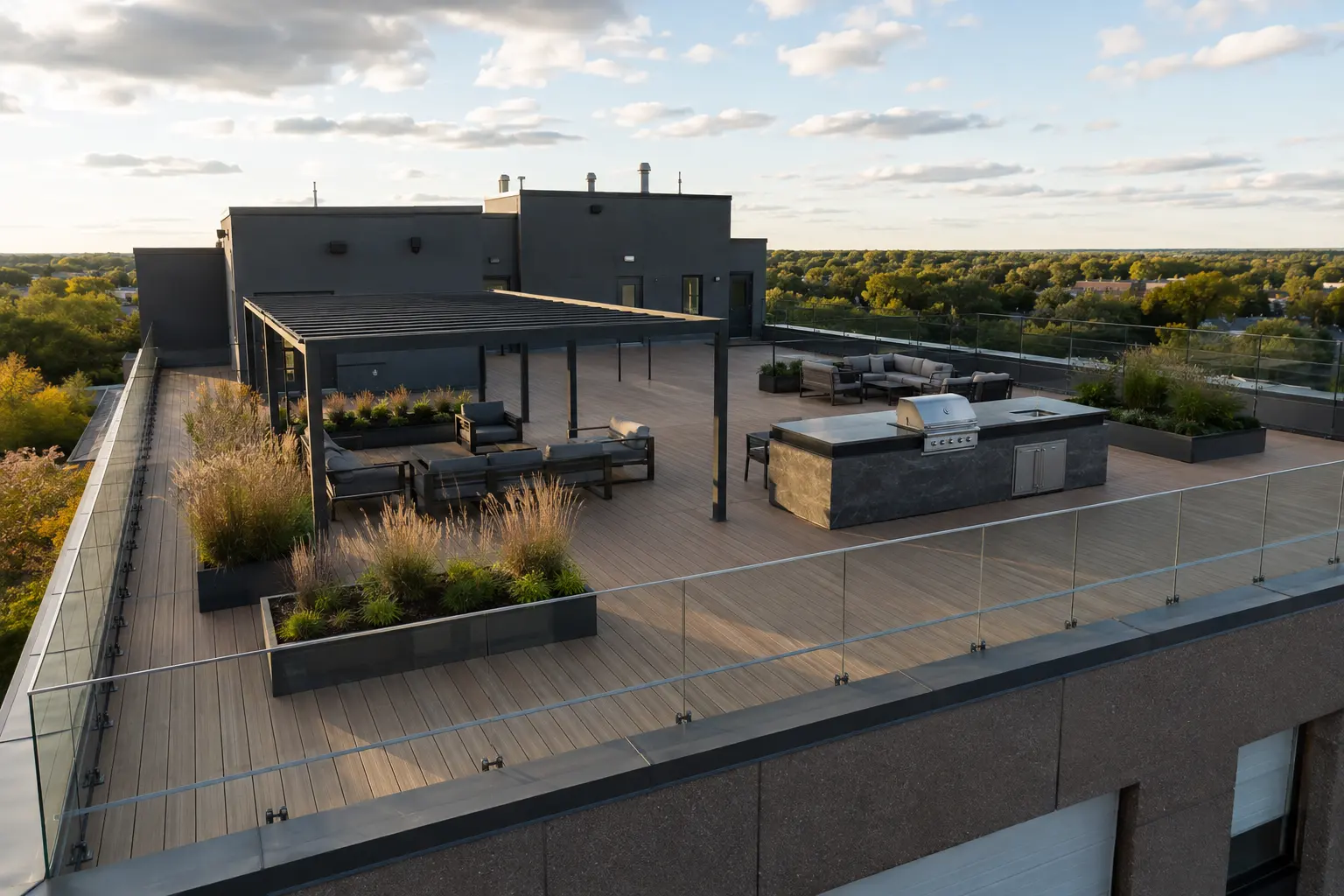 Amenity Patio and Rooftop Construction in Markham, Ontario, completed by Ardenvale Construction