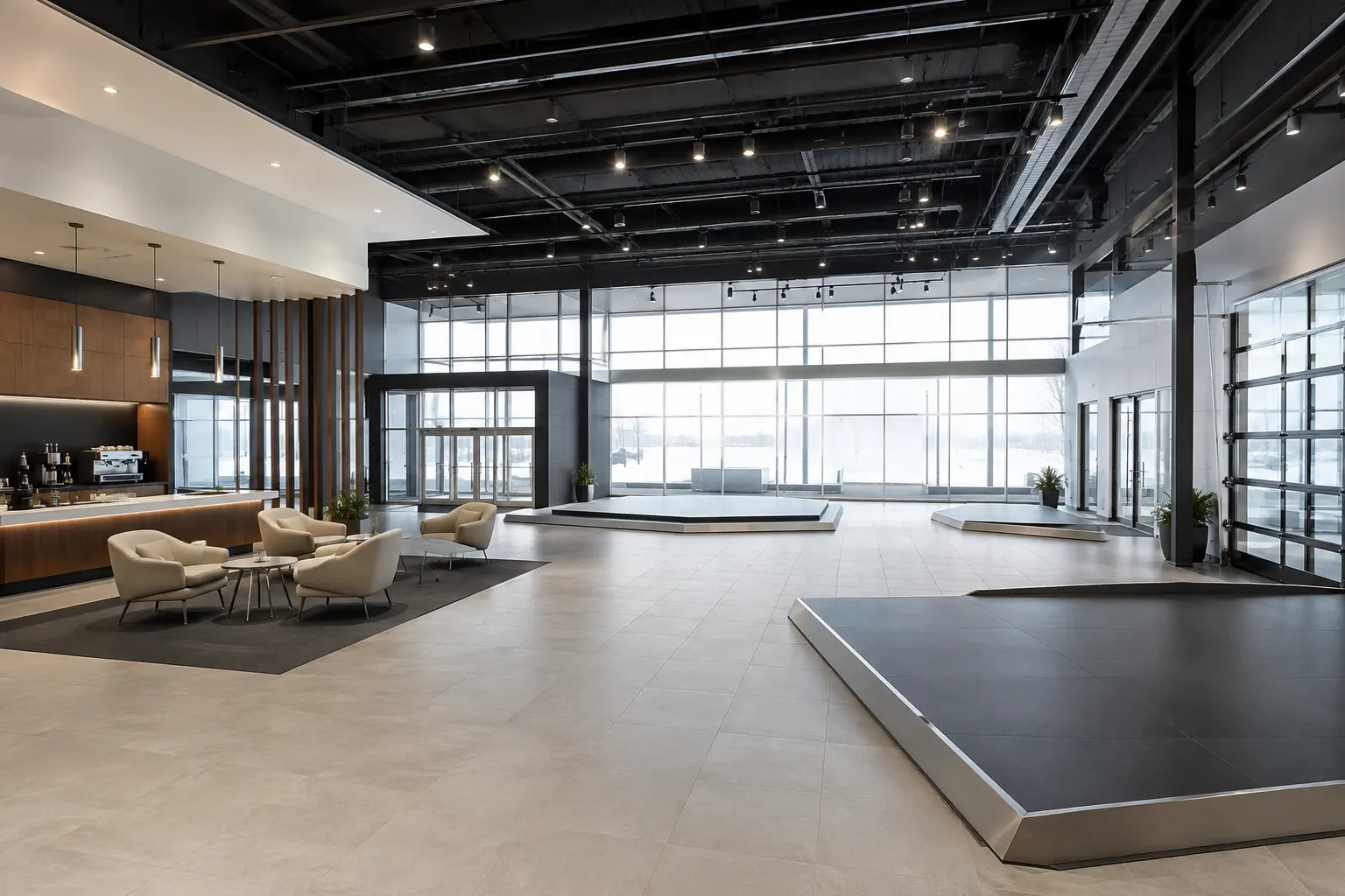 Car Dealership Construction across Markham property by Ardenvale Construction