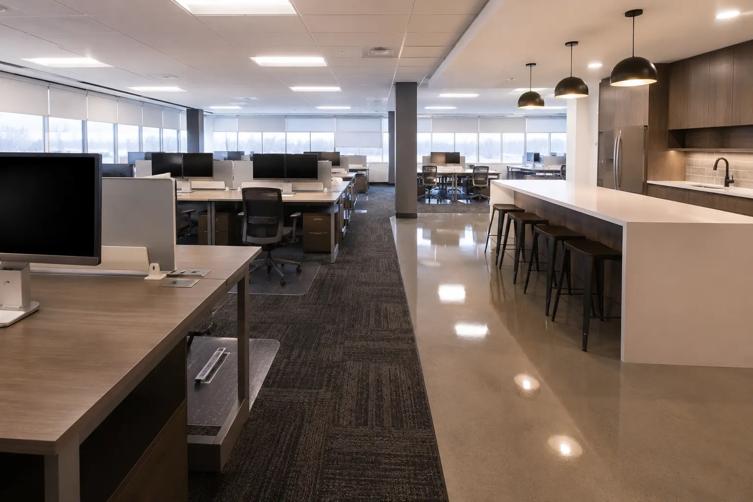 Commercial Flooring Installation across Maple property by Ardenvale Construction