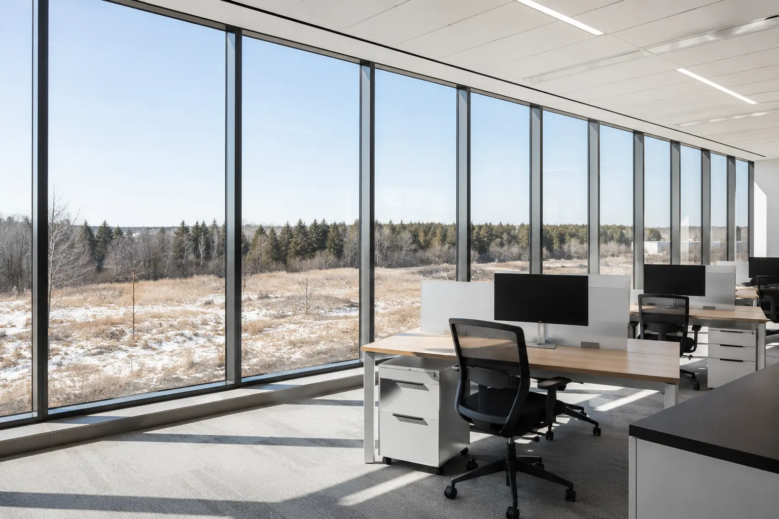 Commercial Glazing across Maple property by Ardenvale Construction