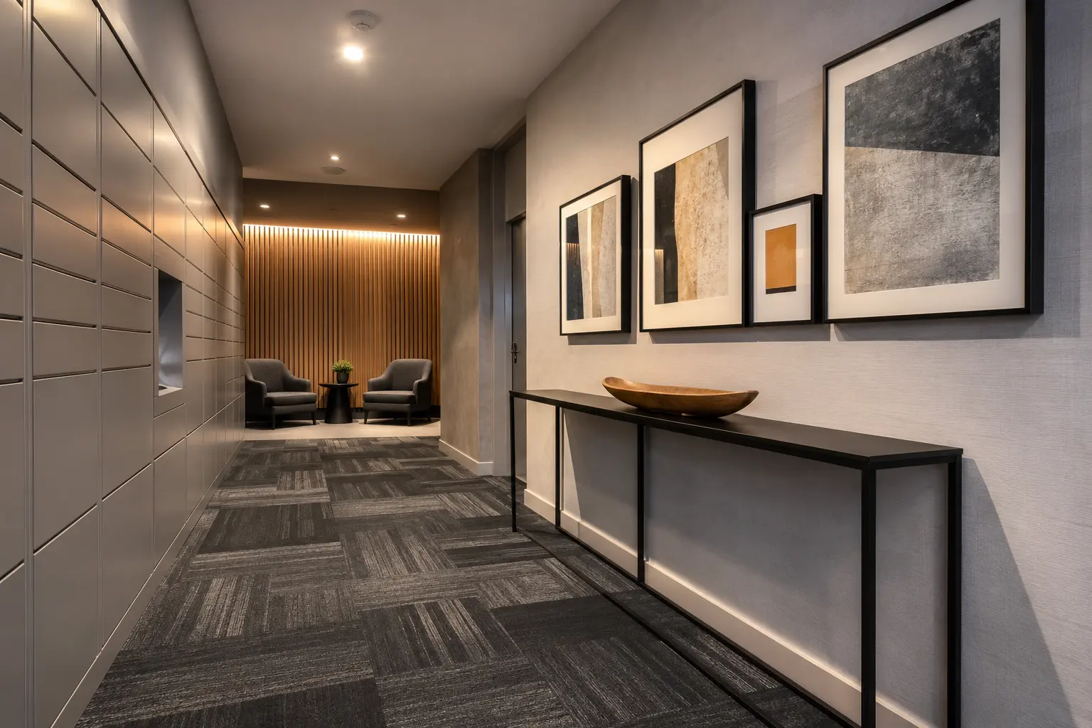 Condo Common Area Renovation Midtown in Toronto being built and completed on site by Ardenvale Construction