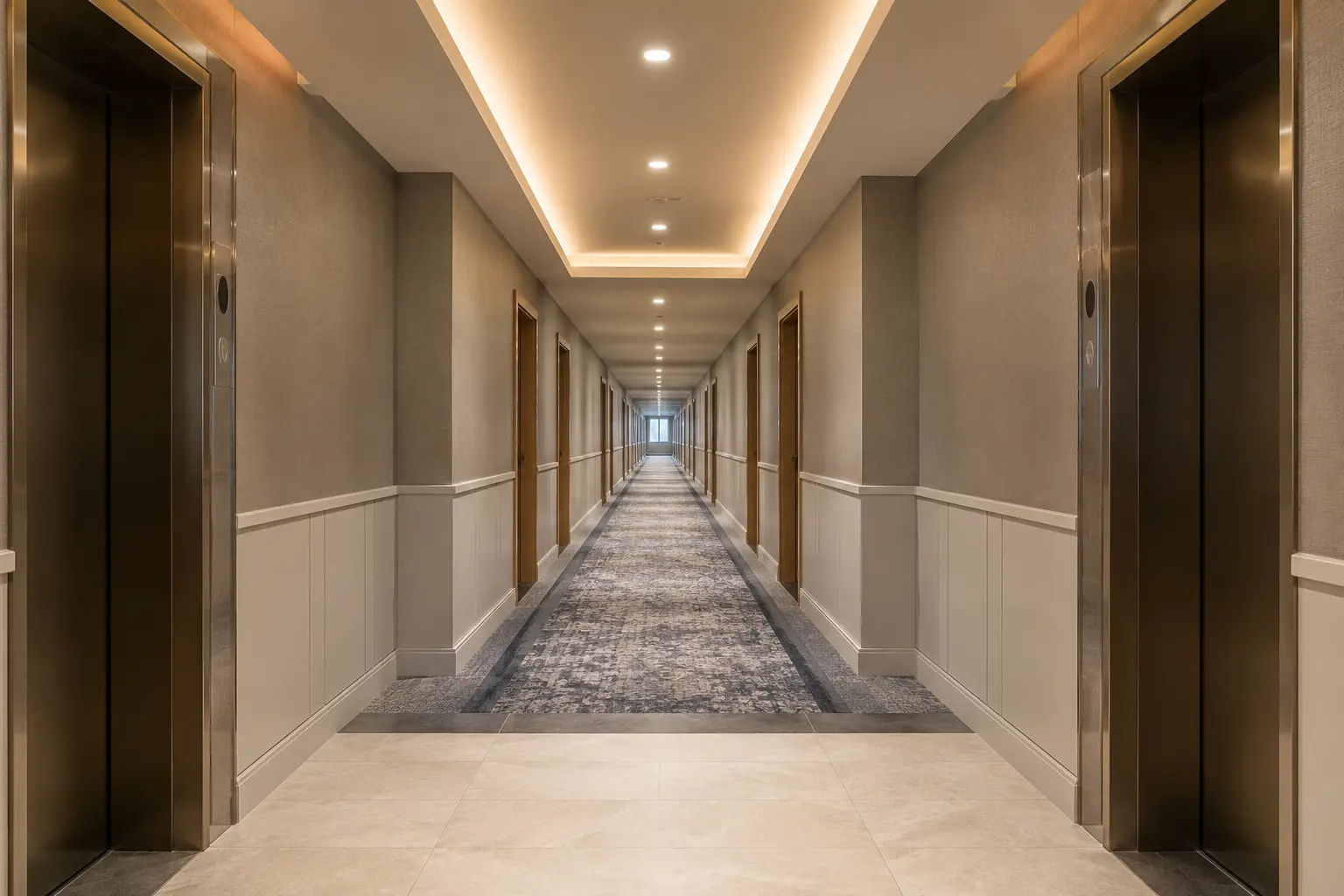 Completed Condo Corridor Renovation installation by Ardenvale Construction