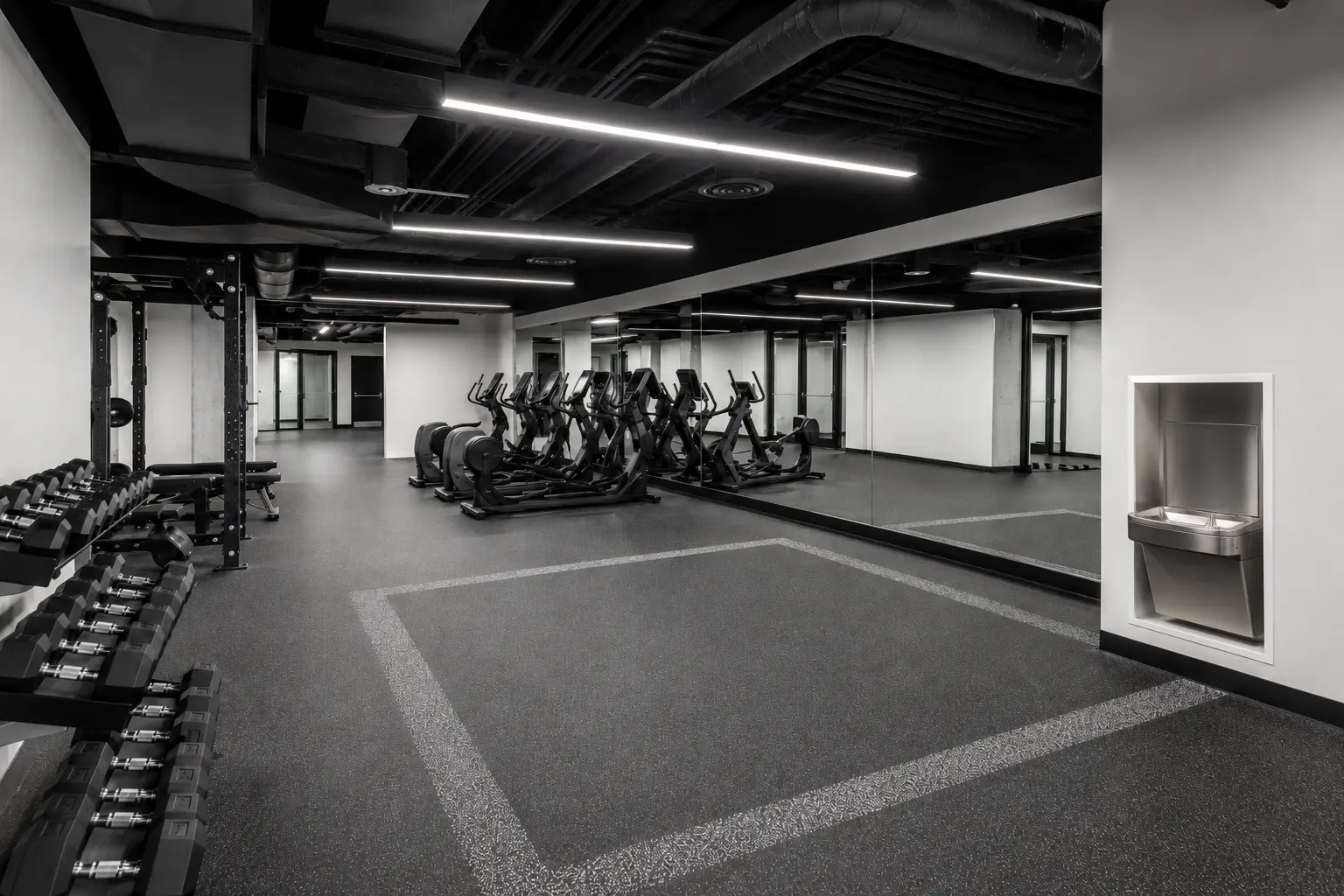 Condo Gym and Fitness Room Construction in Etobicoke being built and completed on site by Ardenvale Construction