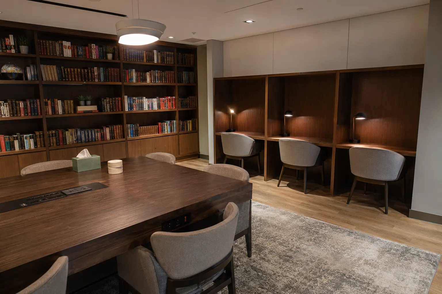 Condo Library and Study Room Buildout across Markham property by Ardenvale Construction