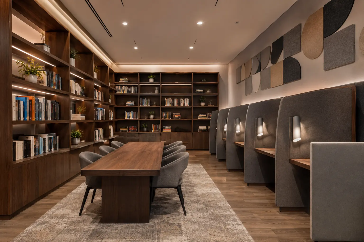 Condo Library and Study Room Buildout in Markham, Ontario, completed by Ardenvale Construction