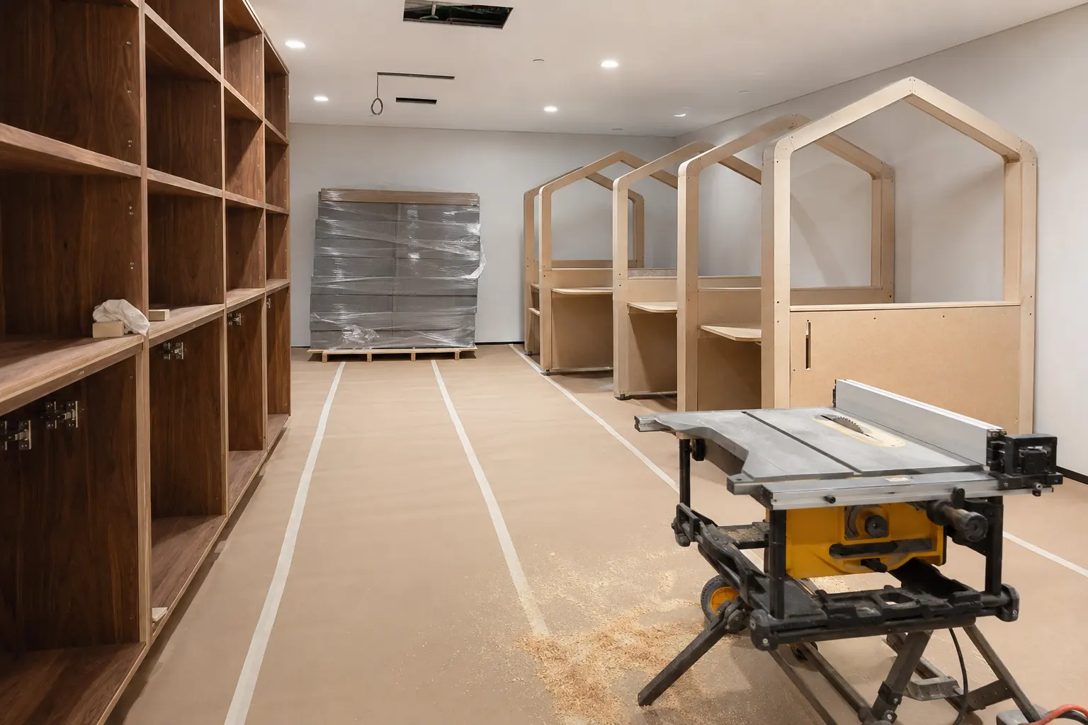 The Markham market for condo library and study room buildout by Ardenvale Construction
