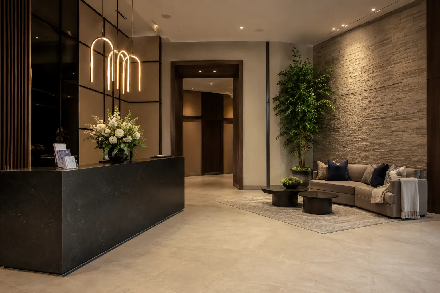 Condo Lobby Renovation across Maple property by Ardenvale Construction