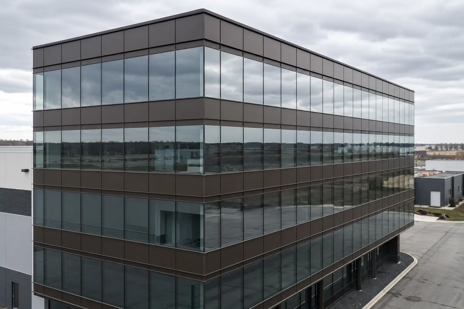 Curtain Wall Installation in Maple, Ontario, completed by Ardenvale Construction