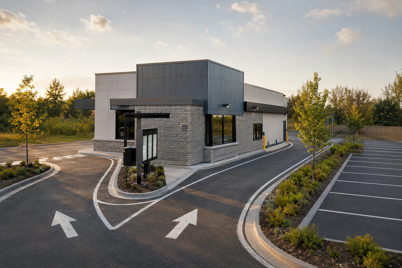 Completed Drive-Thru Construction installation by Ardenvale Construction