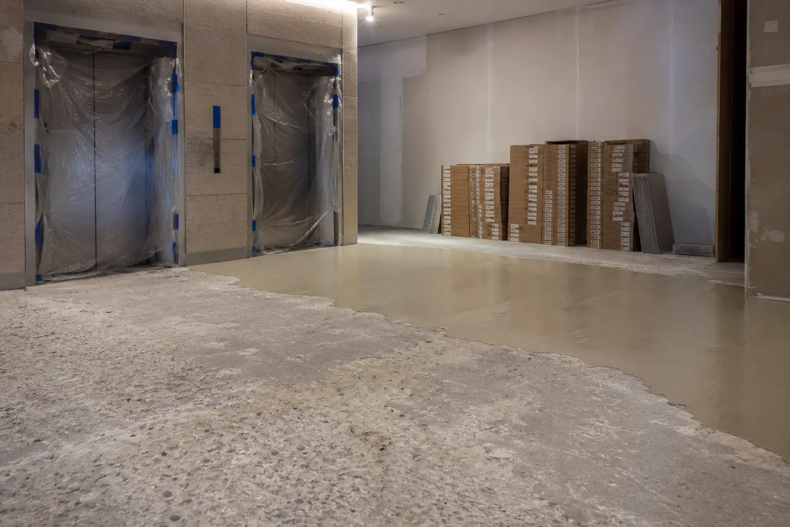 The Maple market for elevator lobby and surround renovation by Ardenvale Construction