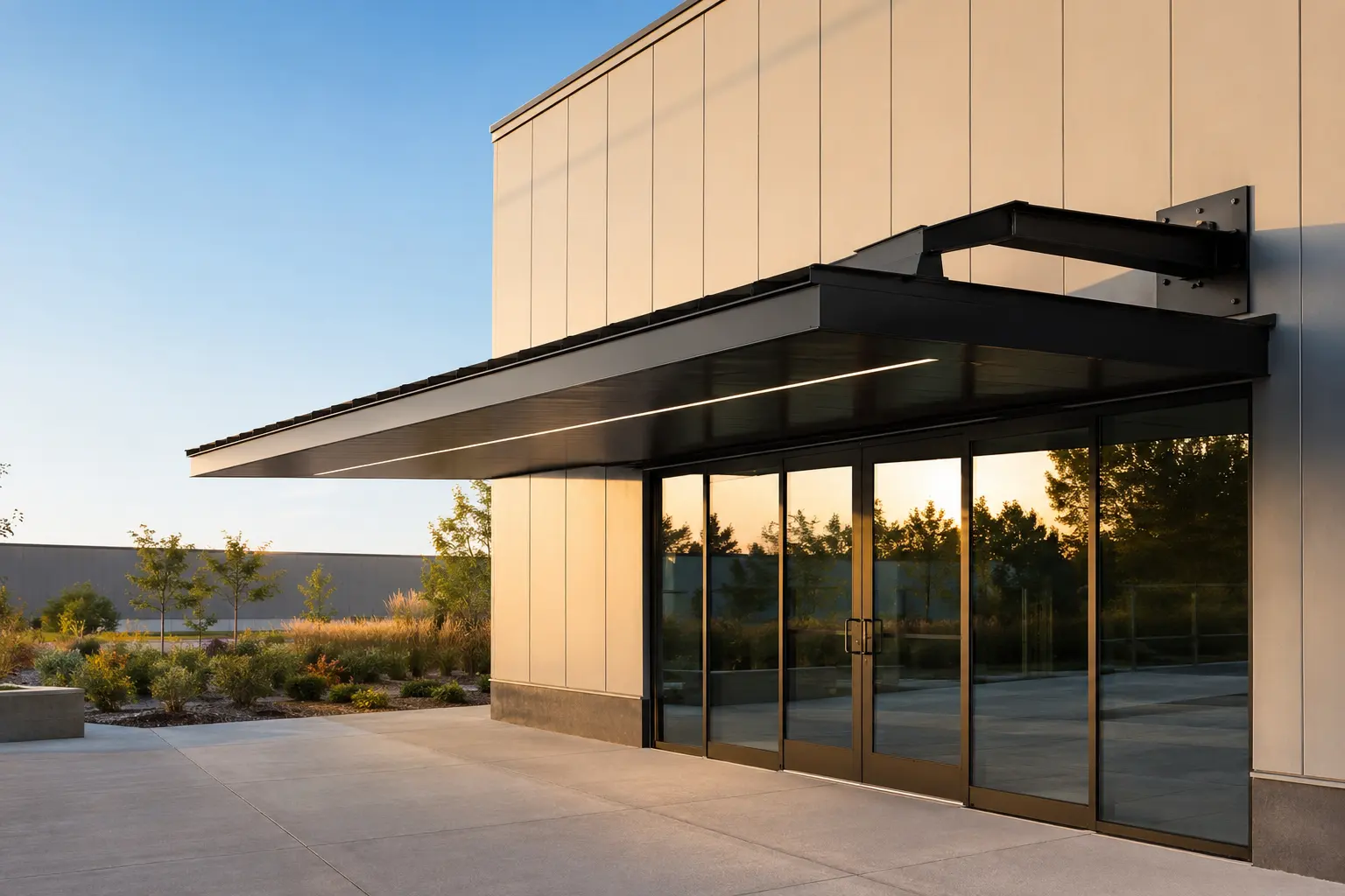 Entrance Canopy Construction, completed by Ardenvale Construction