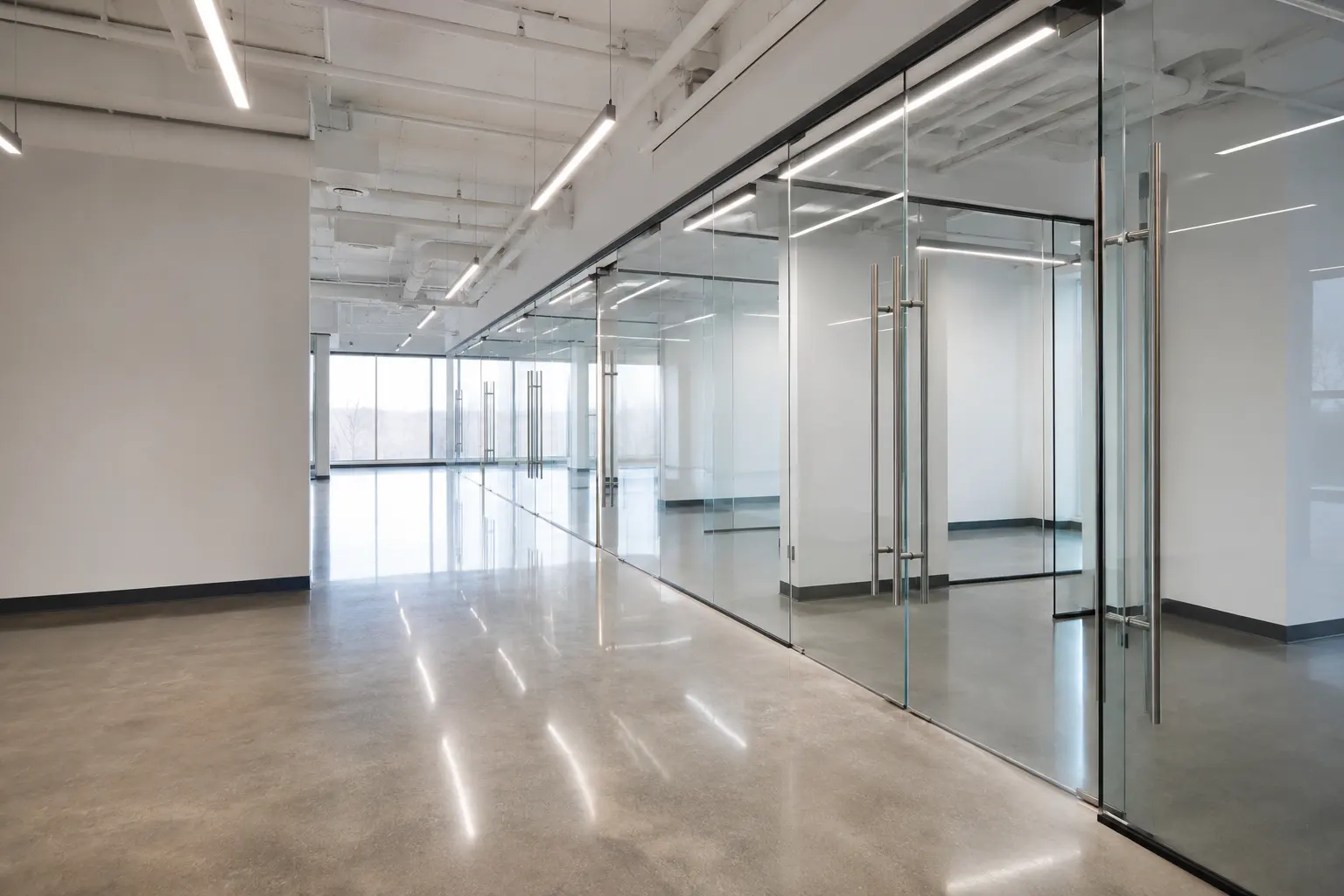 Completed Glass Partitions installation by Ardenvale Construction