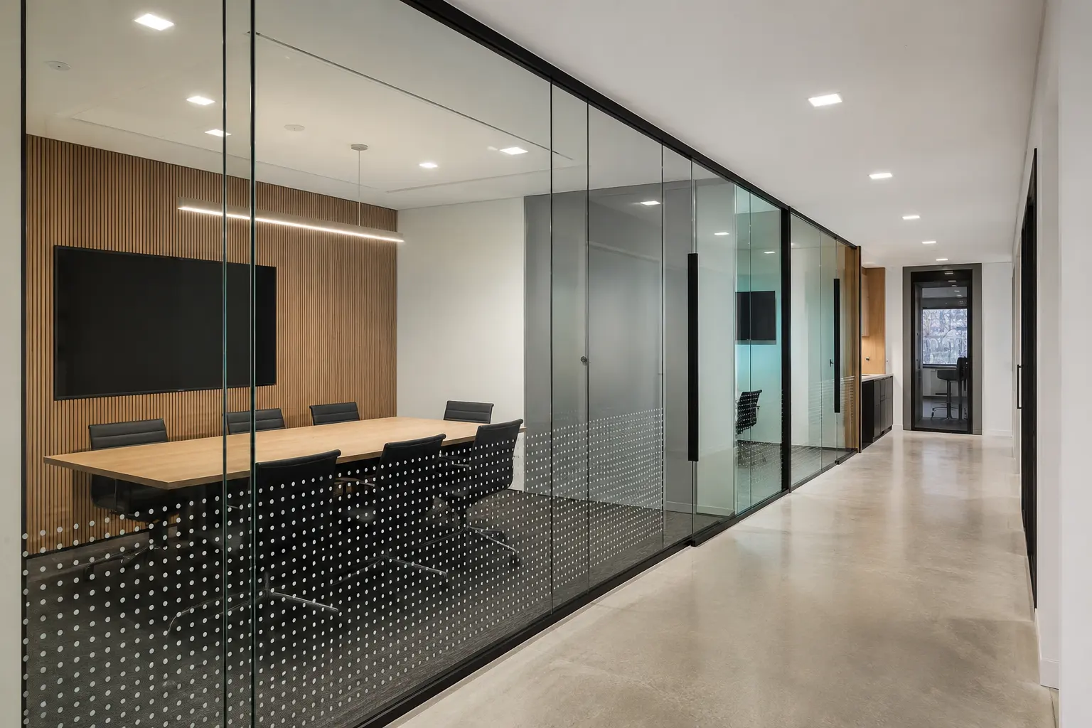 Glass Partitions being built and completed on site by Ardenvale Construction