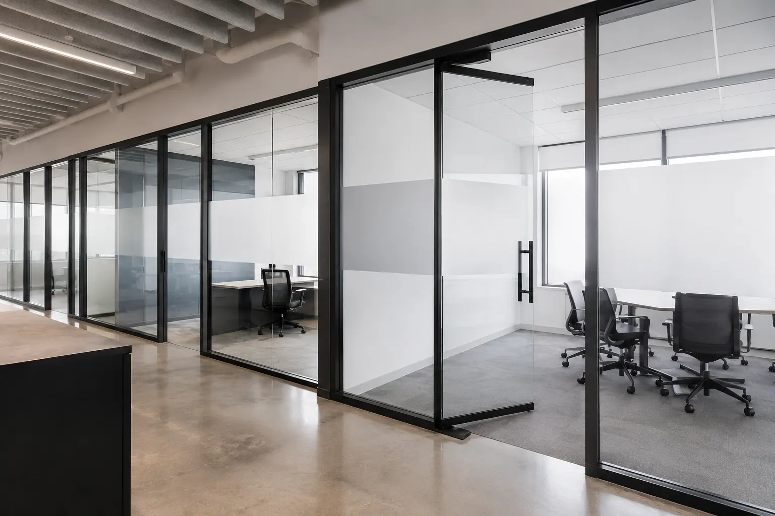Glass Partitions, completed by Ardenvale Construction