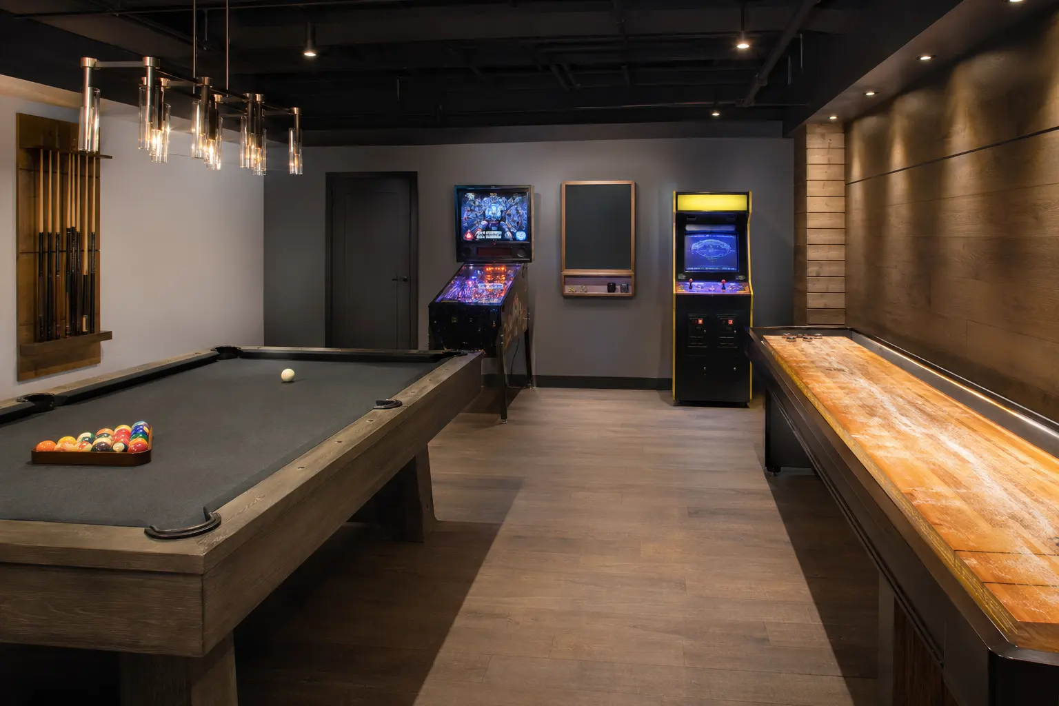 Party and Games Room Buildout across Maple property by Ardenvale Construction