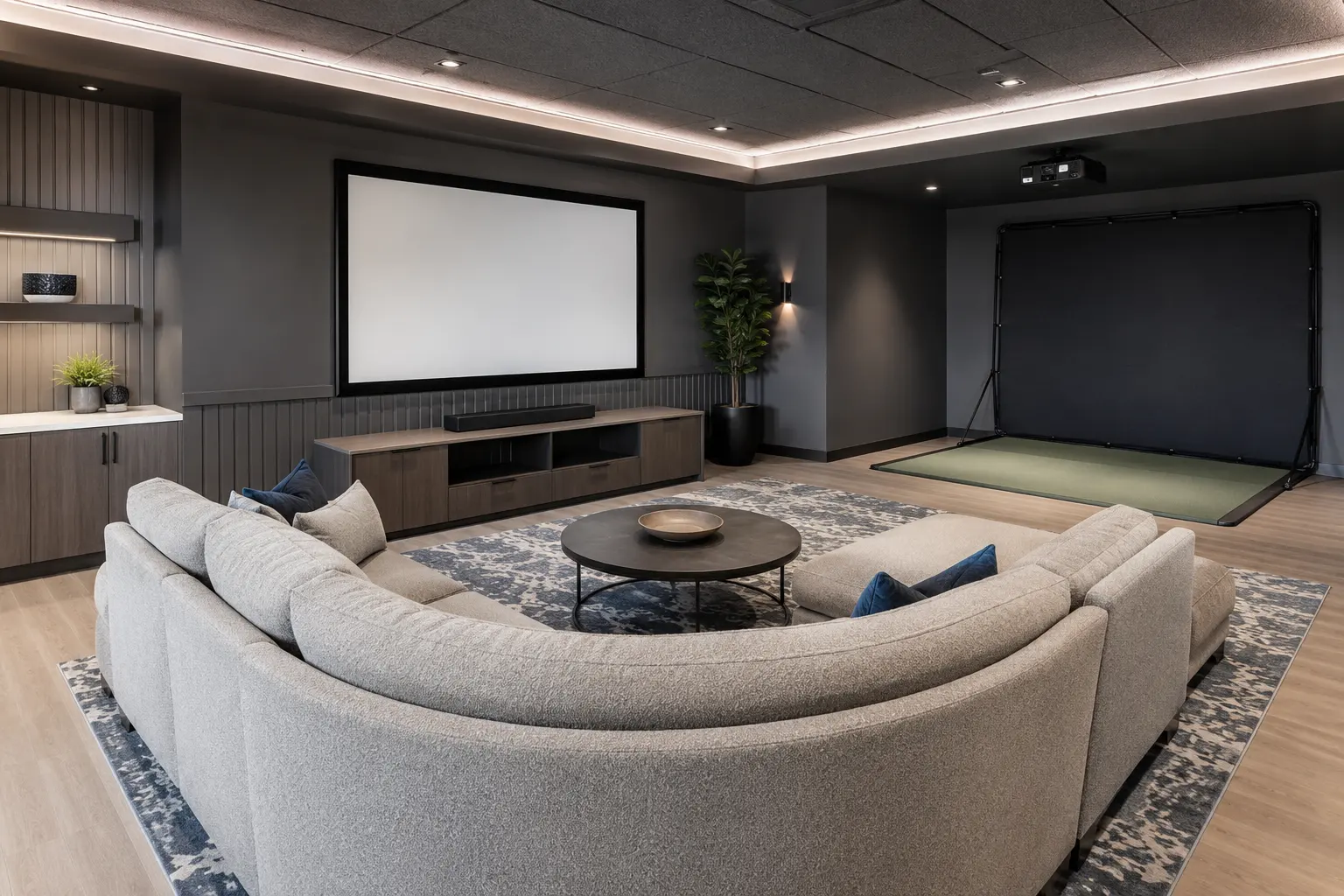 Where party and games room buildout is needed in Maple by Ardenvale Construction