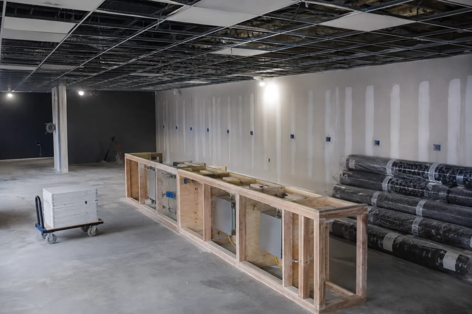 The Maple market for party and games room buildout by Ardenvale Construction