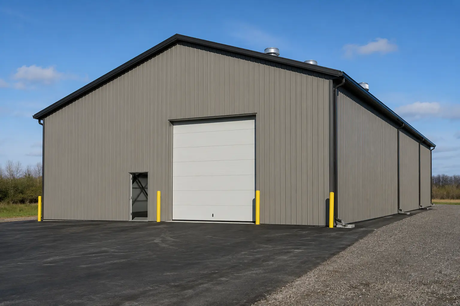 Pre-Engineered Metal Buildings being built and completed on site by Ardenvale Construction