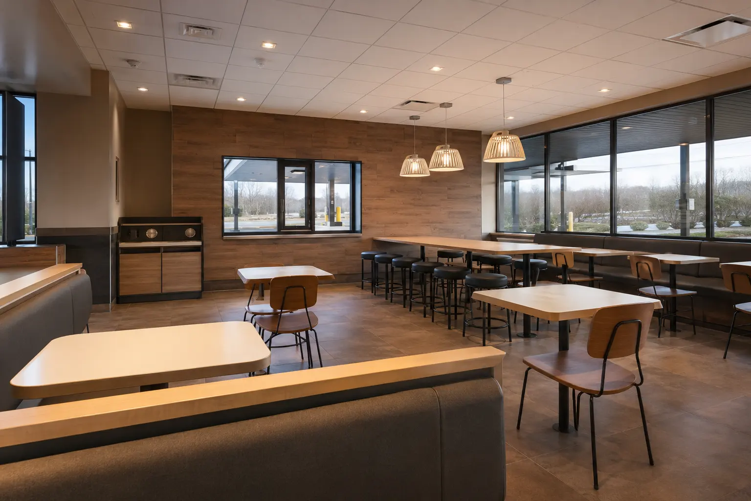 Completed QSR Construction installation by Ardenvale Construction