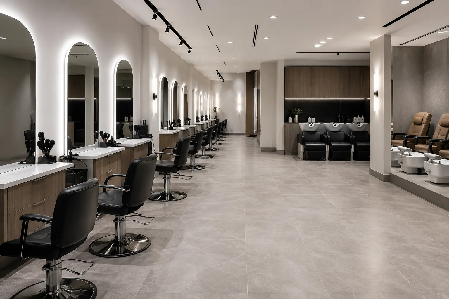 Spa and Salon Buildout across Maple property by Ardenvale Construction