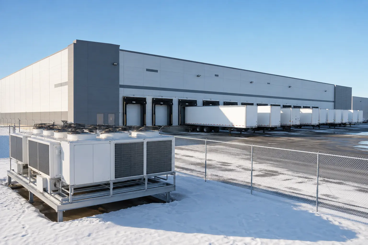 Completed Temperature-Controlled Warehouse Construction installation by Ardenvale Construction